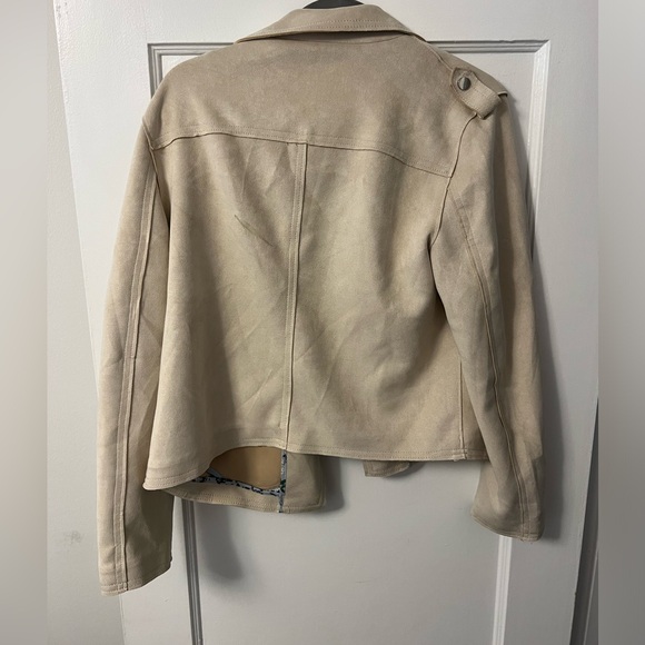 Tahari Cream Seude Style Jacket - Picture 3 of 4